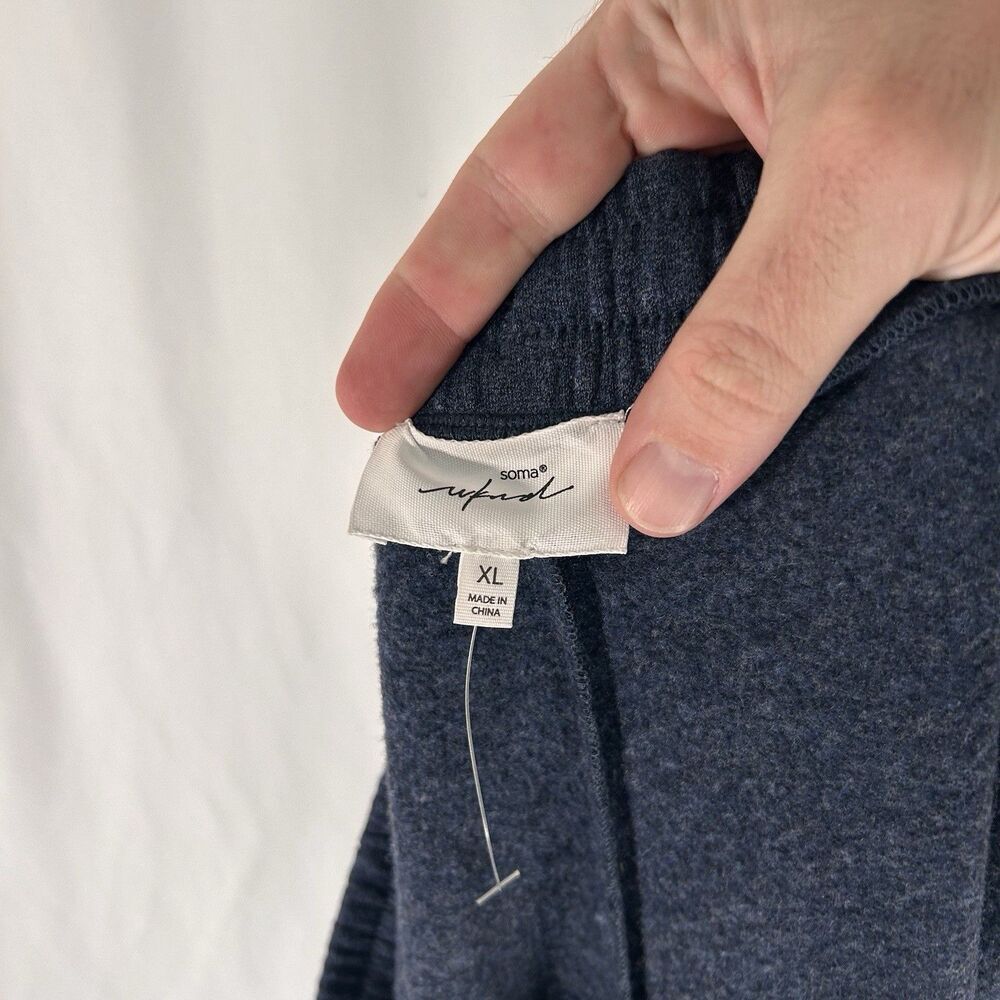 Soma Weekend Sweatpants Women's XL Blue Pull On Drawstring Pockets - Picture 6 of 7